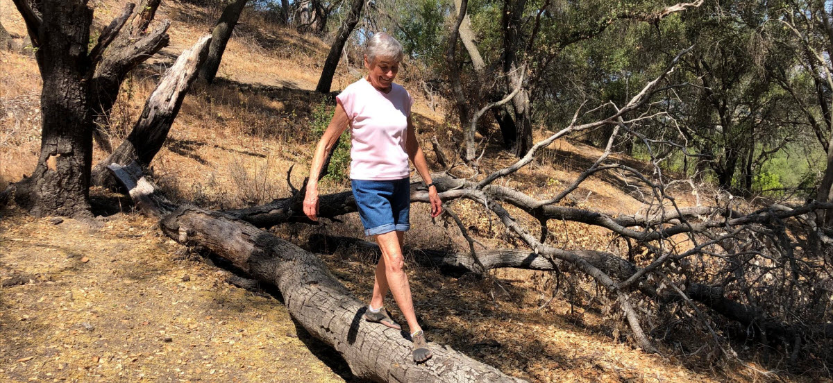 Joan on Log/Balance Beam